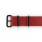 Bracelet Nato Cuir Paprika Noir